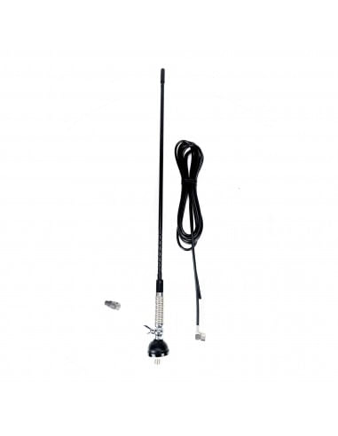 Antena Cb Pni S60 Cu Fluture, Lungime 59 Cm, Cu Montura, Cablu Si Mufa Pl259, Fibra De Sticla