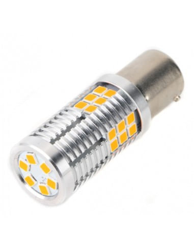 Led Auto Portocaliu BAU15S 12-24V, 30 SMD 3030 Epistar Semnalizare FARA EROARE Portocaliu