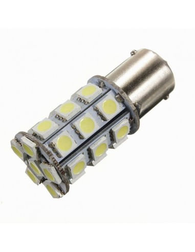 Led auto Alb 24V BA15S 27 SMD cu pini simetrici la 180 grade