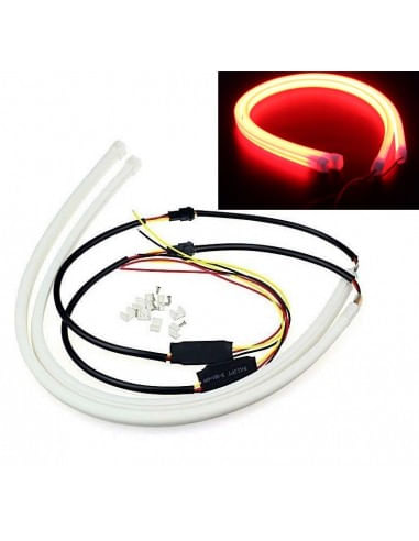 Lumini Lampi spate Rosii cu semnalizare tip Neon Flexibil 60 cm DRL-60AG-RED