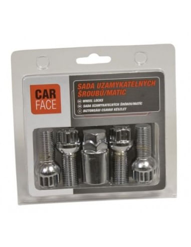 Set 4 Prezoane Antifurt Conice M12x1.50x26 + Cheie Unica, Car Face