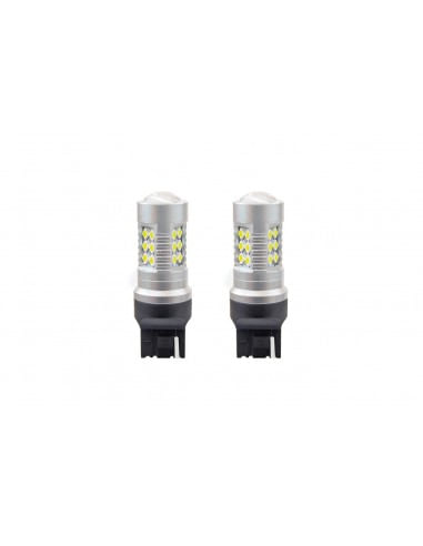 Set 2 becuri Led Auto Alb T20 W21W Canbus cu 24SMD, simpla intensitate 12-24V Alb