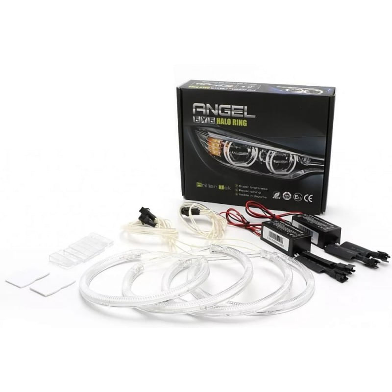 Kit Angel Eyes CCFL BMW E90 2004-2011 2x100mm + 2x120mm - pentru inlocuirea inelelor originale