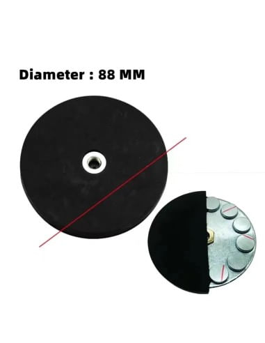 Set 2 suporti magnetici montare LED Bar forta 80kg, diametru 88mm, surub M8 - 2 | YEO