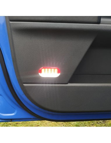 Set 2 Lampi Led Portiere VW Golf, Beetle, Bora, Jetta, Polo, Sharan, Touran, Skoda Octavia, Seat Leon, Toledo, Alhambra - imagine 6