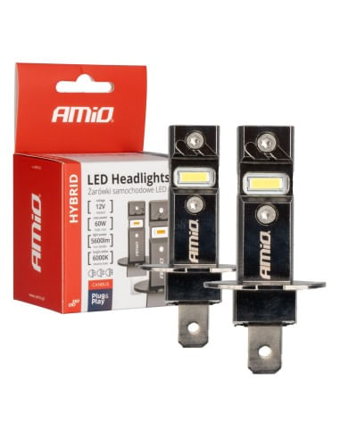 Set 2 leduri auto H3 Canbus, 60W, 5600 Lm, 6000k, 12V