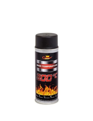 Vopsea spray temperaturi inalte Negru Mat (ral 9011), Champion Color, 400ml Negru Mat