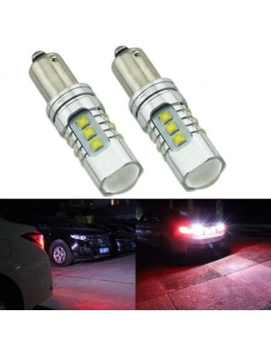 Bec LED Auto Alb H21W / BAY9S Canbus 80W, 12-24V, LED-uri CREE, Alb Intens - 2 | YEO
