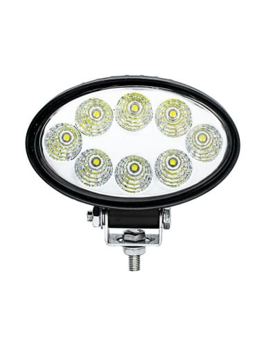 Proiector LED Auto Offroad Oval 24W/12V-24V, 1800 Lumeni, Flood Beam 90 grade