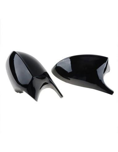 Set capace oglinzi Batman Style pentru Bmw Seria 3 E90, E91, E92, E93, Seria 1 E81, E82, E87, E88 negru lucios