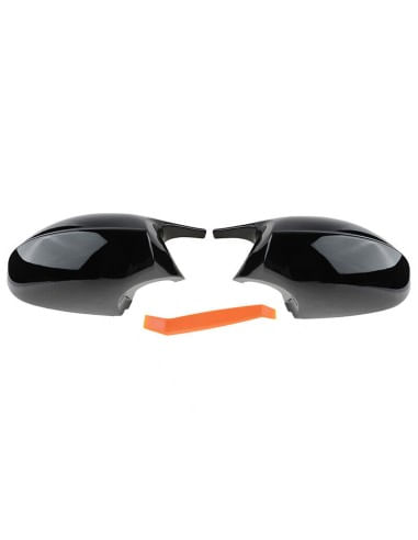 Set capace oglinzi Batman Style pentru Bmw Seria 3 E90, E91, E92, E93, Seria 1 E81, E82, E87, E88 negru lucios - 1 | YEO