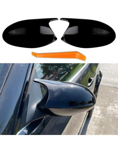 Set capace oglinzi Batman Style pentru Bmw Seria 3 E90, E91, E92, E93, Seria 1 E81, E82, E87, E88 negru lucios - 5 | YEO
