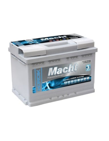 Baterie Auto, Macht NORDIK 12V 75Ah, 720 A, 278x175x190mm