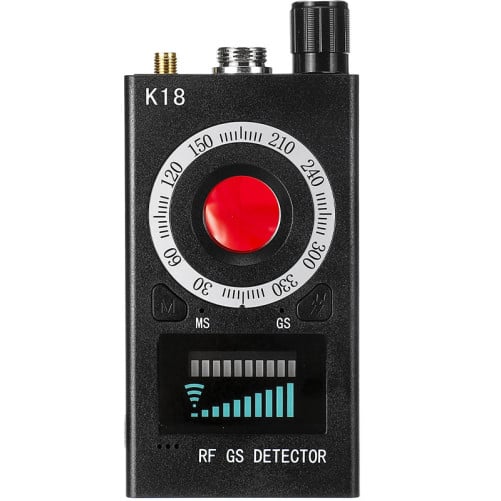 Detector Aparate Spionaj K18, N2L Store®, Camere/Microfoane/Localizatoare GPS sau GSM, Autonomie 24 Ore, Anti-Spy, Negru