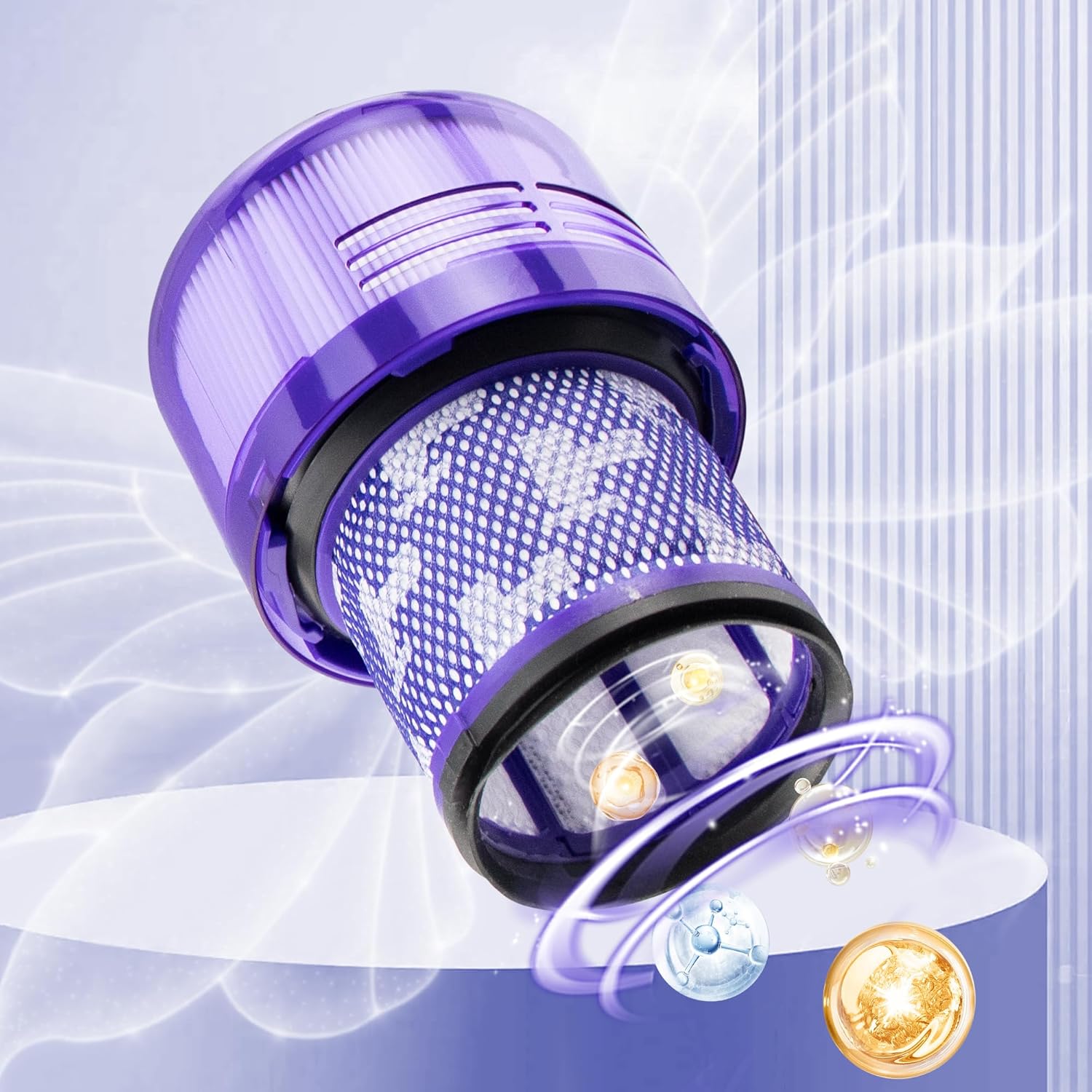 Filtru lavabil, compatibil cu aspiratoarele Dyson V11 V15 SV14 - imagine 2