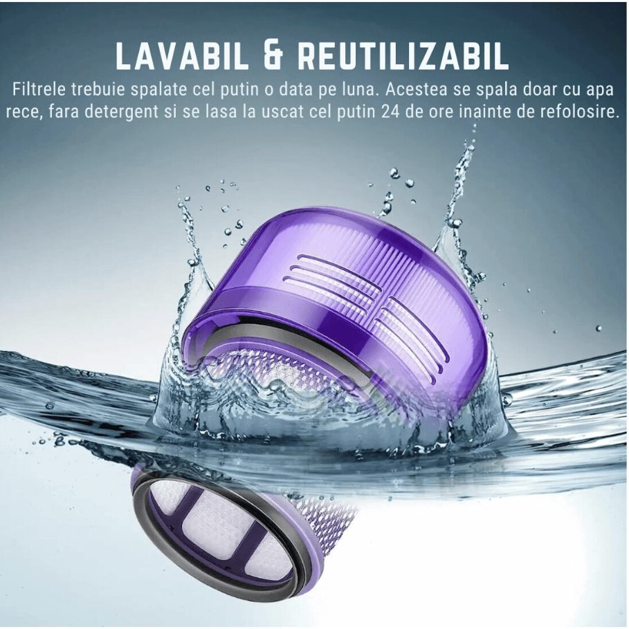 Filtru lavabil, compatibil cu aspiratoarele Dyson V11 V15 SV14 - imagine 3
