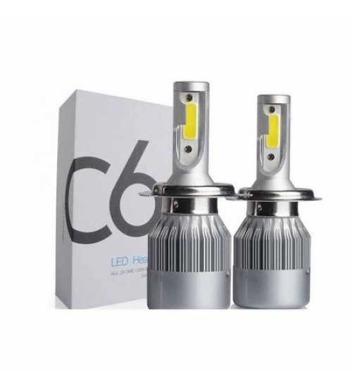 Becuri auto LED H4 – Set 2 becuri, 72W, 7600 lumeni, 6500K alb rece