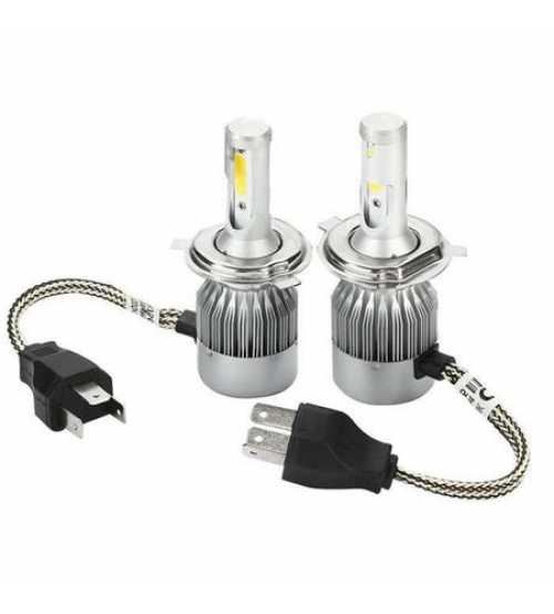 Becuri auto LED H4 – Set 2 becuri, 72W, 7600 lumeni, 6500K alb rece - imagine 2