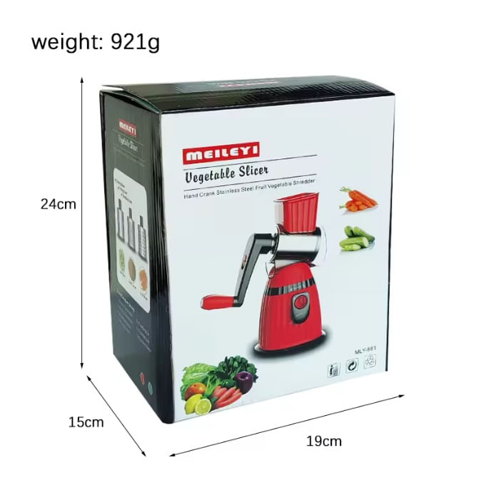 Razatoare multifunctionala 3 in 1, manuala, 3 lame rotative din inox