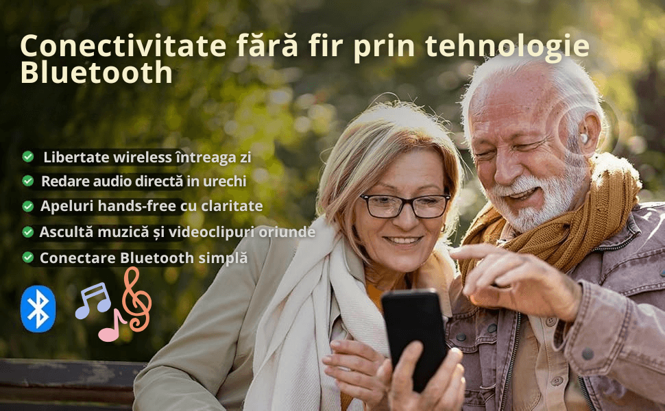 Aparat Auditiv Reincarcabil Digital x2 NeoHGS Premium, Sunet Clar, Hands-Free, Bluetooth, Incarcare Rapida - imagine 4