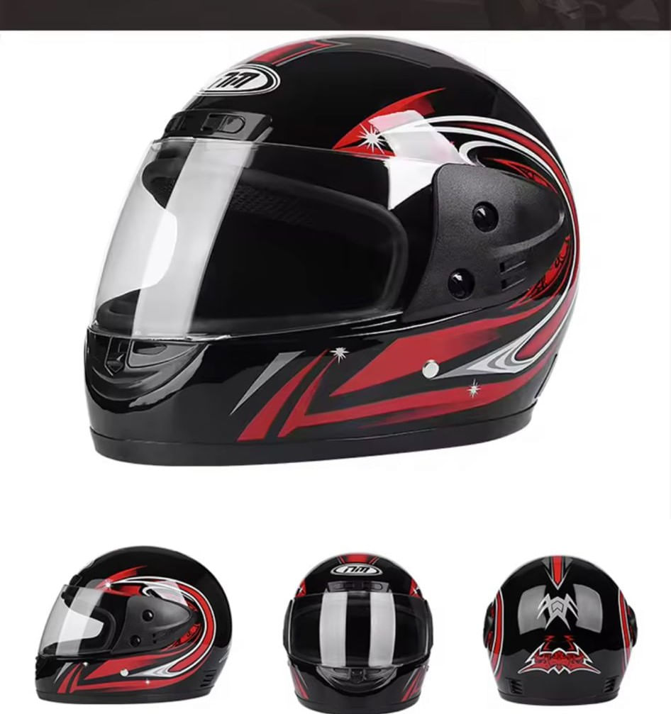 Casca moto/scuter Full face unisex, cu viziera, marime universala 56-62cm