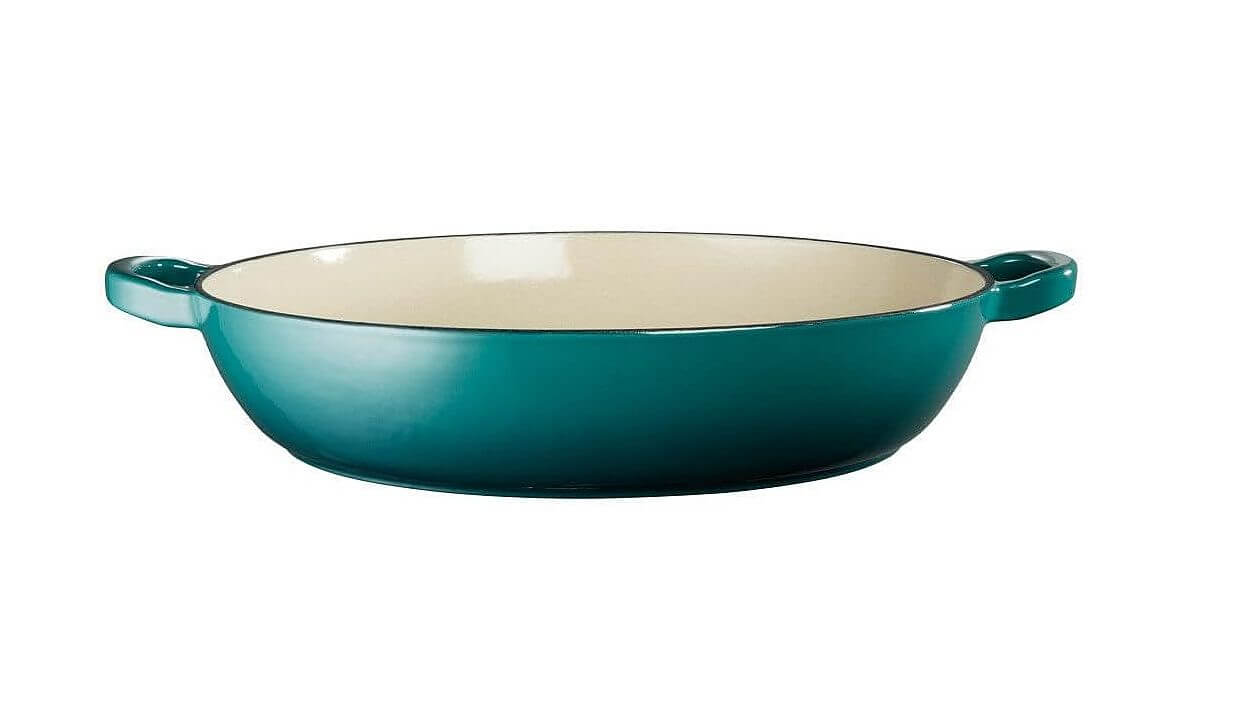 Cratita joasa din Fonta Emailata 30 cm, 4lit Turcoaz cu Capac — imaginea 2