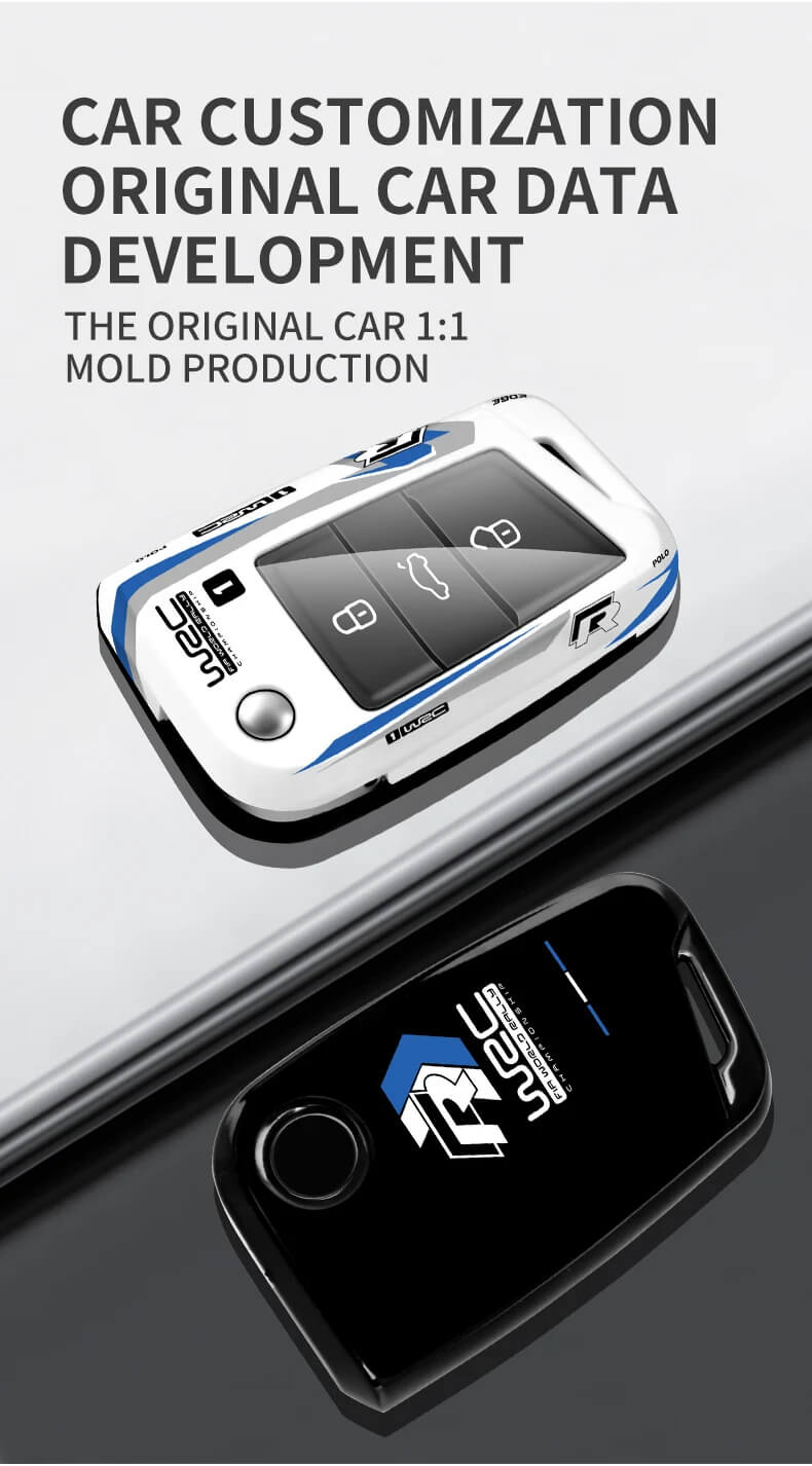 Husa cheie auto si breloc ABS+TPU compatibil VW Polo Tiguan Tayron T-ROC Golf 7 MK7