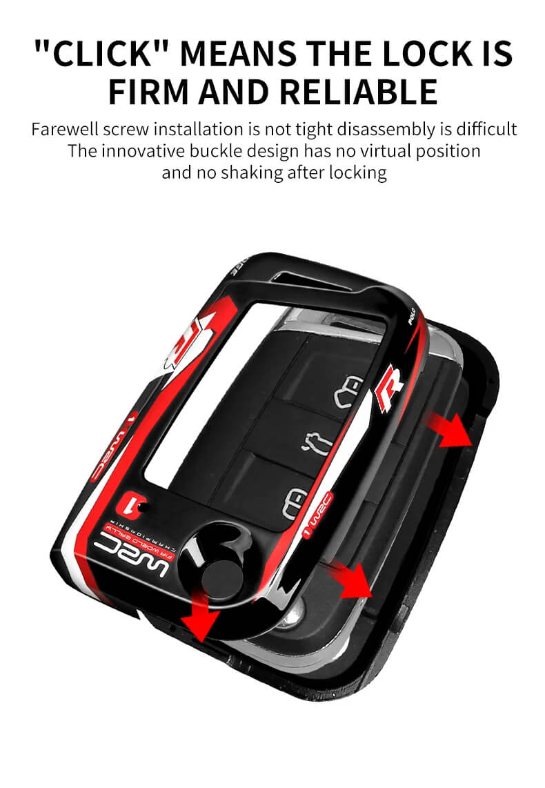 Husa cheie auto si breloc ABS+TPU compatibil VW Polo Tiguan Tayron T-ROC Golf 7 MK7
