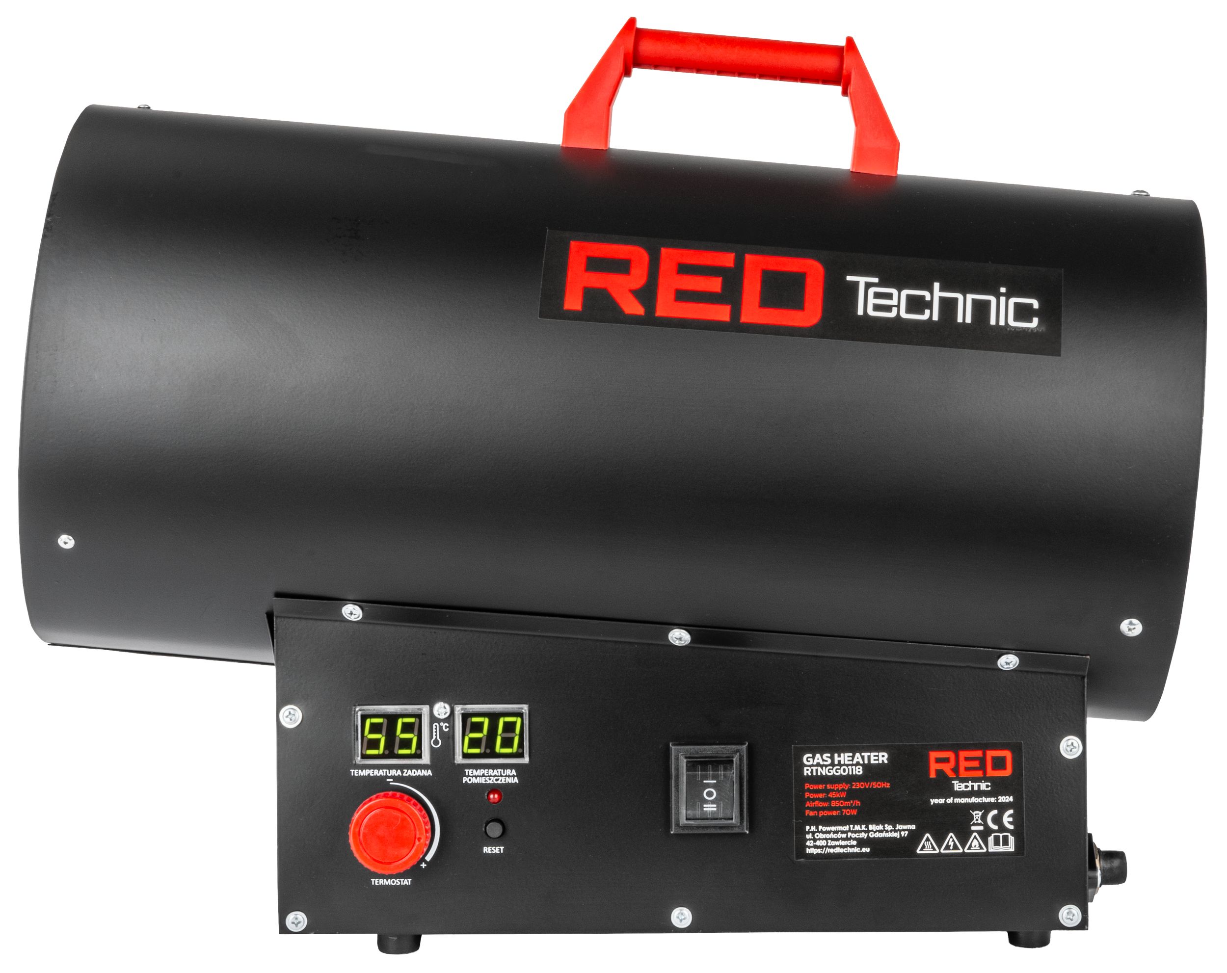 Incalzitor pe gaz 45KW, RED TECHNIC, RTNGG0118 — imaginea 5