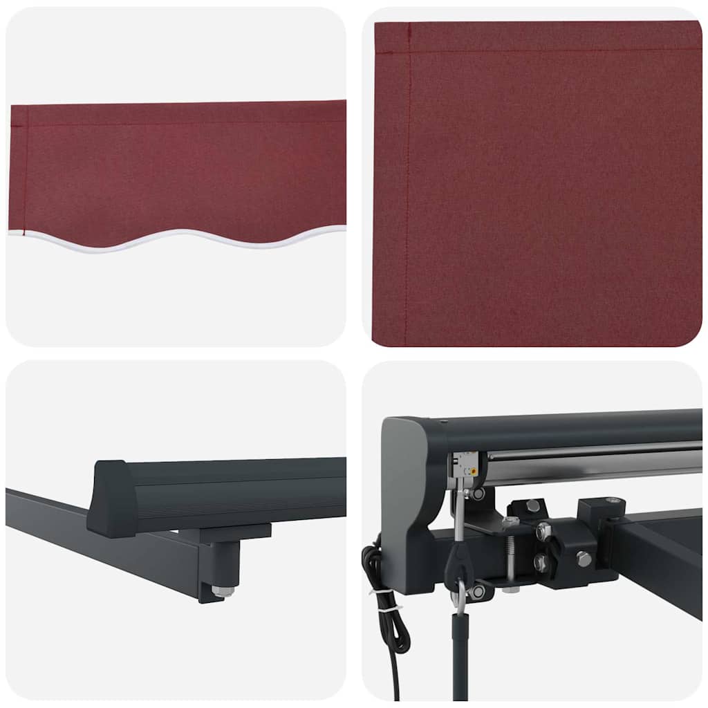 Cortina Retractabila Rosu Burgund 450x300 cm tesatura — imaginea 9