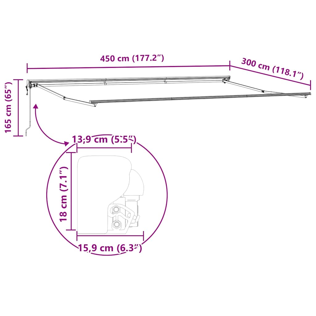 Cortina Retractabila Rosu Burgund 450x300 cm tesatura — imaginea 13