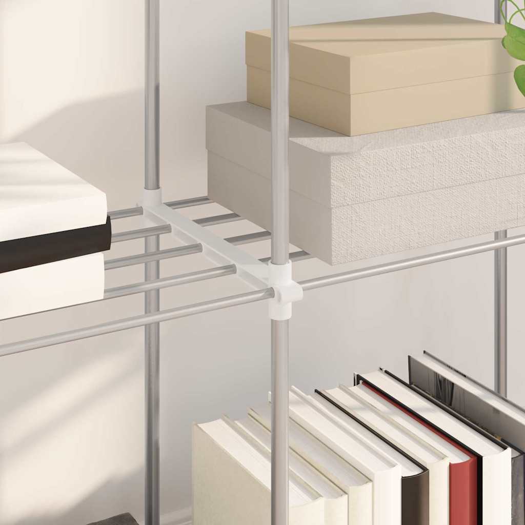 Raft de depozitare cu raft alb 43 x 27 x 90 cm Aluminiu — imaginea 4