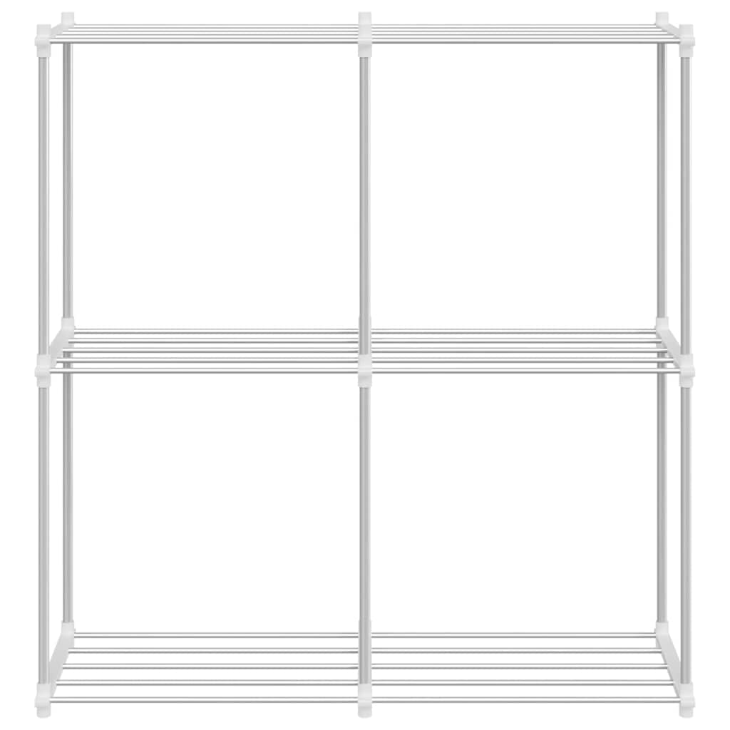 Raft de depozitare cu raft alb 43 x 27 x 90 cm Aluminiu — imaginea 5