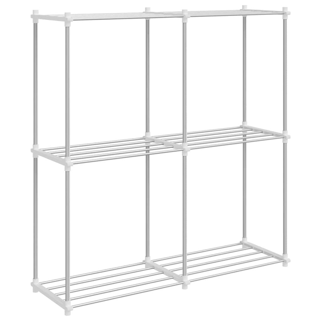 Raft de depozitare cu raft alb 43 x 27 x 90 cm Aluminiu — imaginea 7