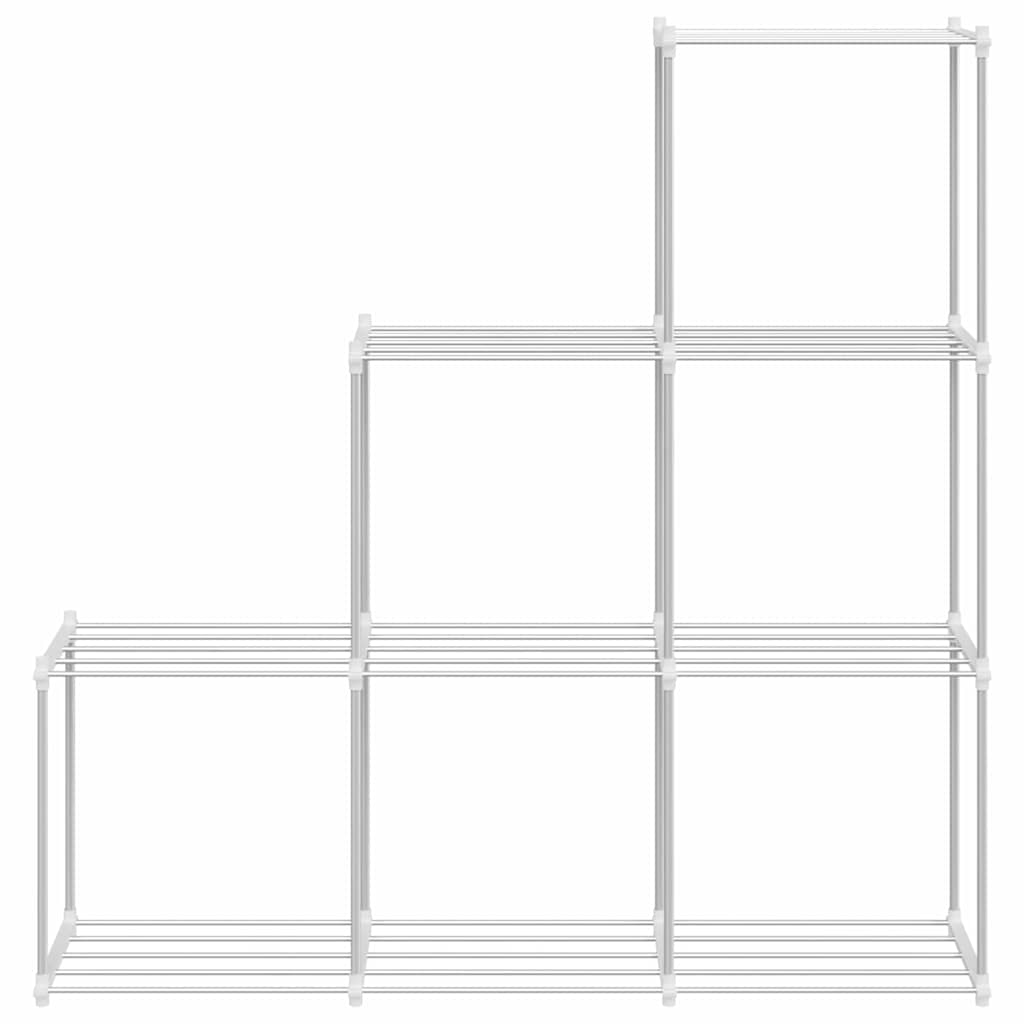 Raft de depozitare cu raft alb 43 x 27 x 90 cm Aluminiu — imaginea 5