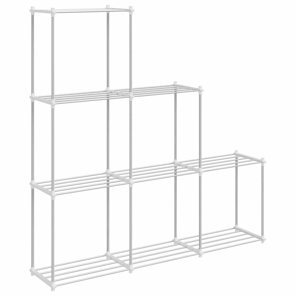 Raft de depozitare cu raft alb 43 x 27 x 90 cm Aluminiu — imaginea 7