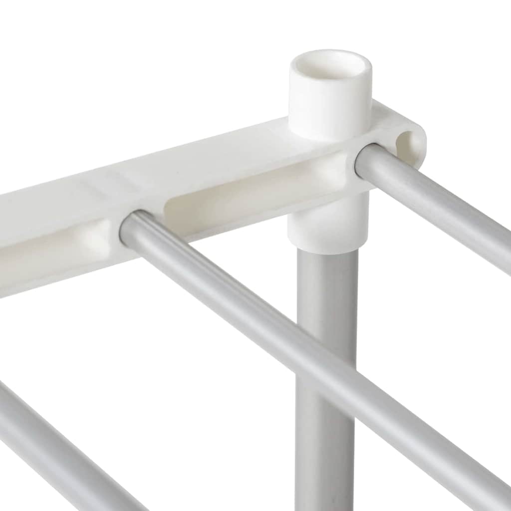 Raft de depozitare cu raft alb 43 x 27 x 90 cm Aluminiu — imaginea 8