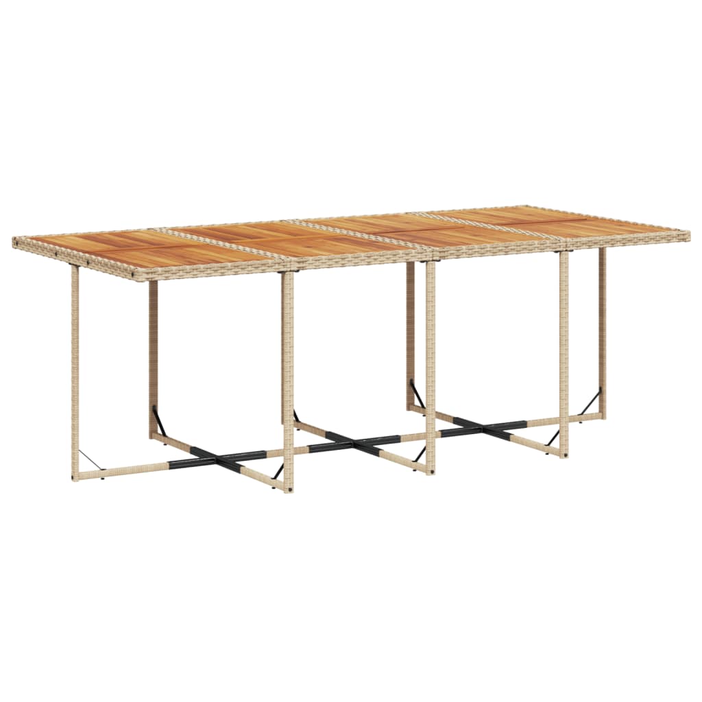 Set mobilier de gradina cu perne, 13 piese, bej, poliratan — imaginea 4