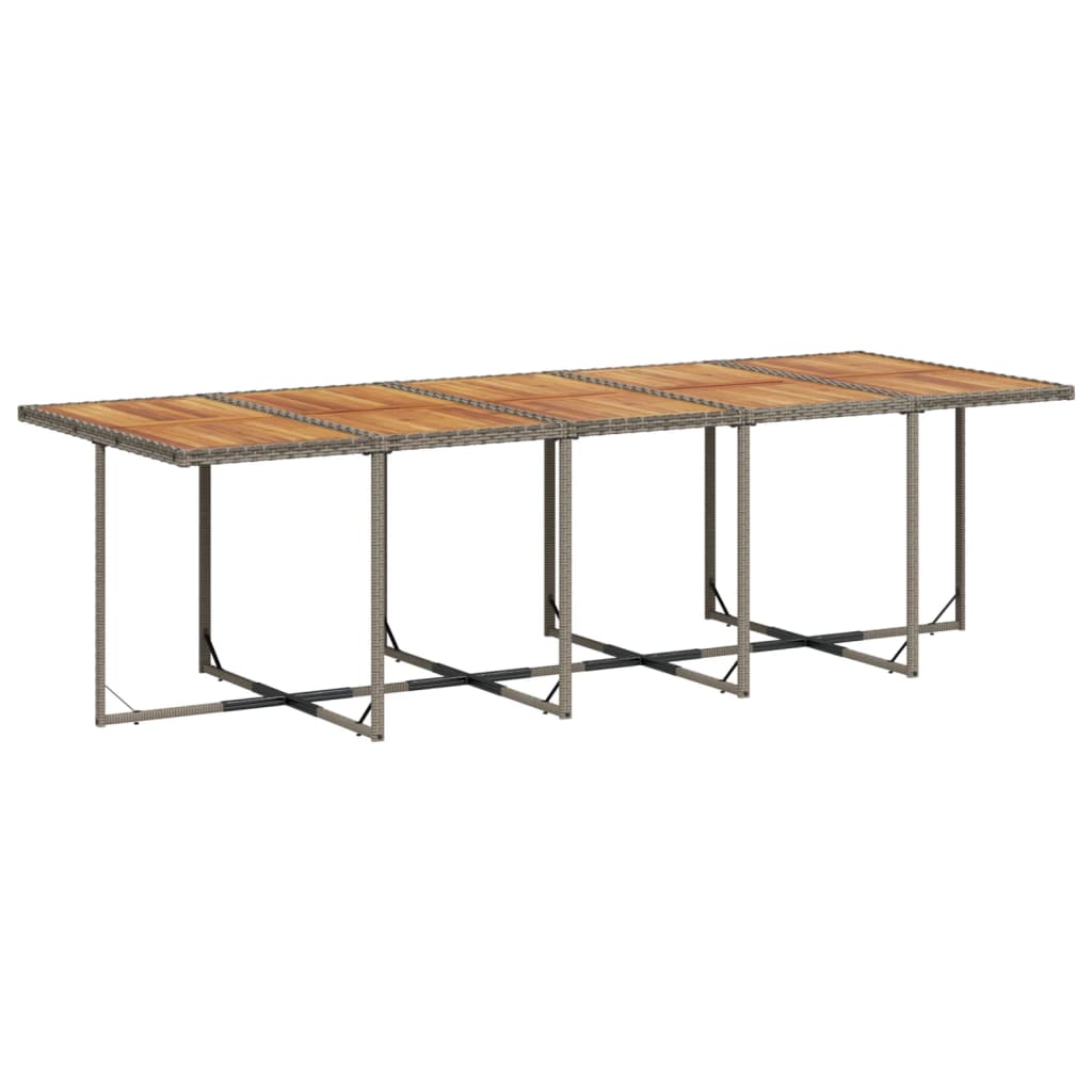 Set mobilier de gradina cu perne, 13 piese, gri, poliratan — imaginea 4