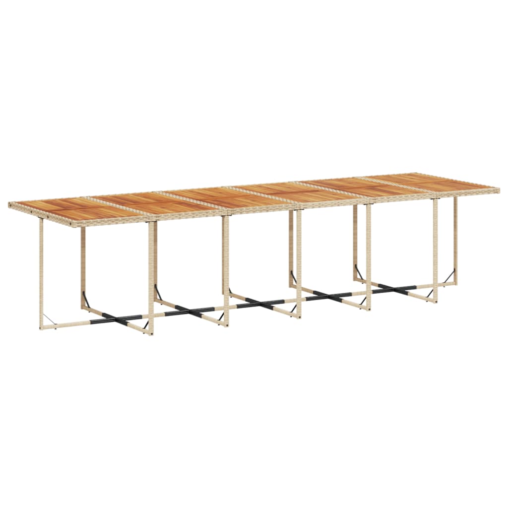 Set mobilier de gradina cu perne, 13 piese, bej, poliratan — imaginea 4