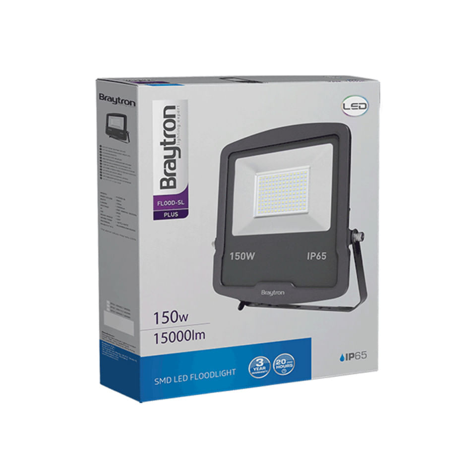 Proiector led 150W SMD, 12750lm, IP65, lumina rece 6500K, Gri, Braytron — imaginea 3