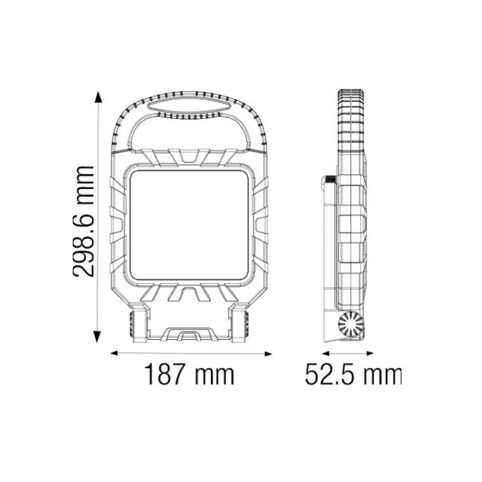 Proiector LED portabil 45W, 3500lm, lumina rece 6400K, carcasa pliabila, IP54, Horoz Electric — imaginea 3