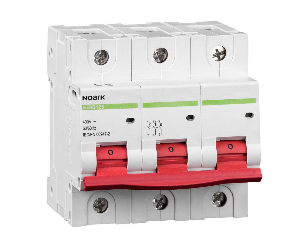 Siguranta automata 3P, 100A, curba de declansare C, capacitate de rupere 20kA, Noark