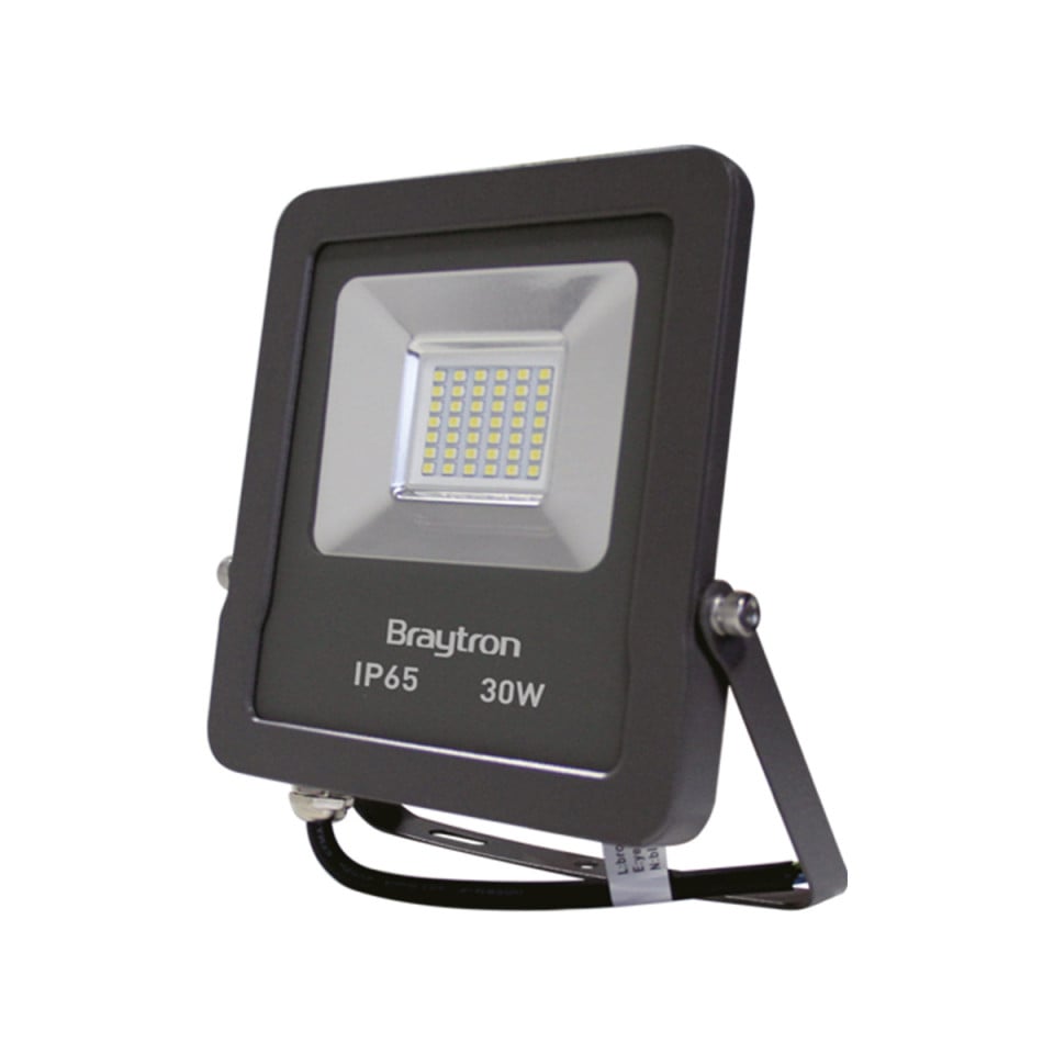 Proiector led 30W, 2550lm, IP65, lumina calda 3000K, Gri, Braytron — imaginea 2