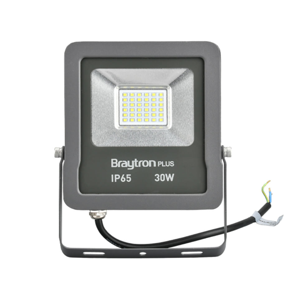 Proiector led 30W, 2550lm, IP65, lumina calda 3000K, Gri, Braytron — imaginea 3