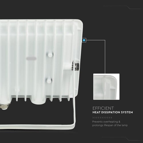 Proiector led 20W, F-Series Corp alb ,Alb rece 6500k, 1650lm, IP65 V-TAC — imaginea 3
