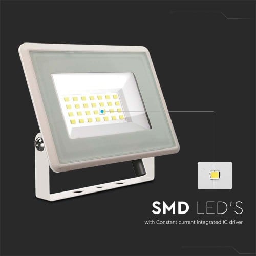 Proiector led 20W, F-Series Corp alb ,Alb rece 6500k, 1650lm, IP65 V-TAC — imaginea 5