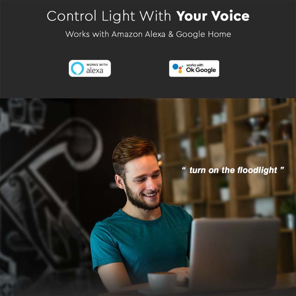 Reflector LED Smart 10W V-TAC, RGB+CCT(3000-6500 K), compatibil Alexa si Google — imaginea 8