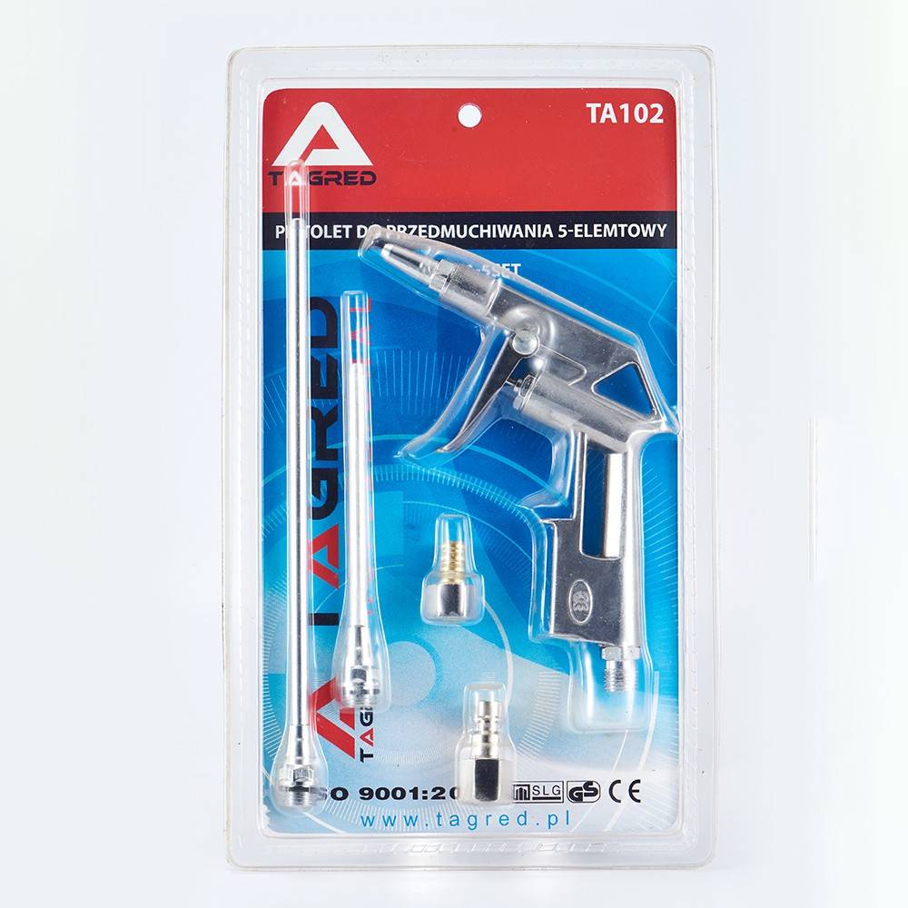 Set pistol de suflat cu aer, 6 piese Tagred-TA102 — imaginea 3