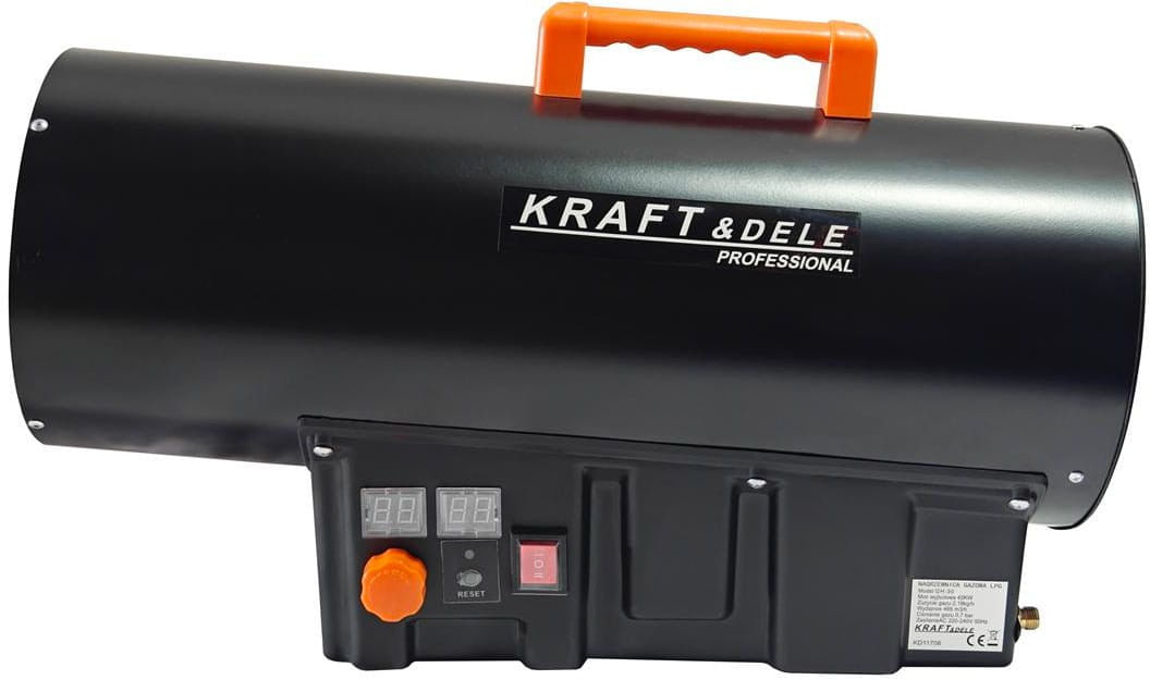 Tun pe gaz Kraft&Dele KD11706, 40kW, cu termostat si tambur prelungitor 20m (3x2.5mm) — imaginea 2